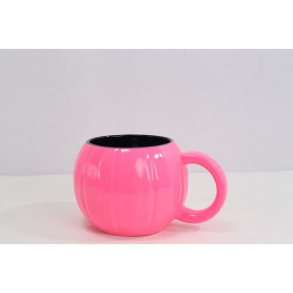 Starbucks Fall 2023 Neon Hot Pink Pumpkin Halloween Ceramic Mug 12oz Coffee Cup - Picture 7 of 14